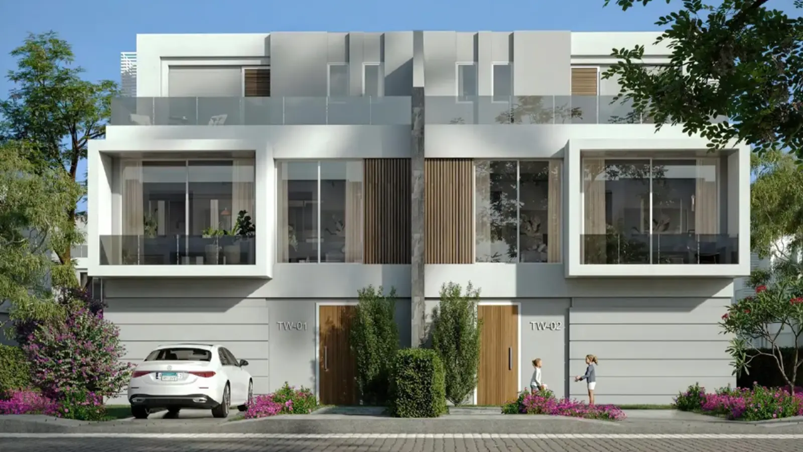 Contemporary villa façade at El Patio Town